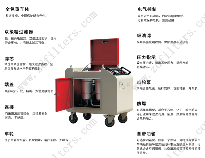 LYC-C係列箱式移動濾油機結構特征（zhēng）