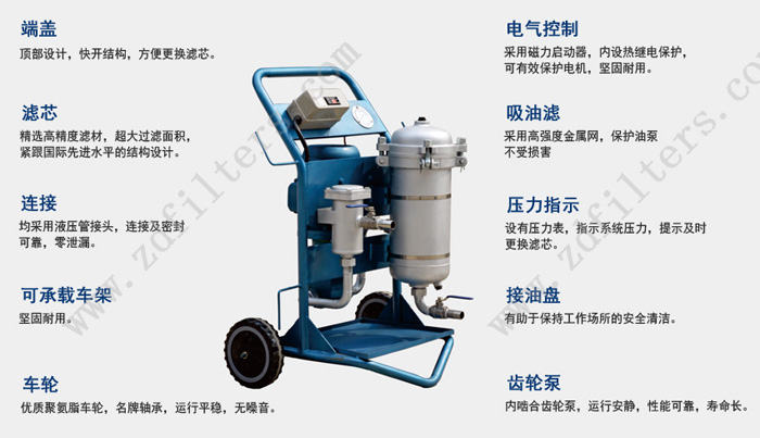 LYC-A便（biàn）移式濾油機結構特征