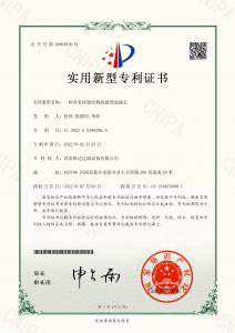 快（kuài）裝結構濾芯實用專利證書